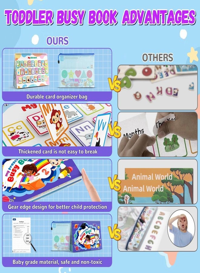 Websonaw Busy Book for Toddlers 3+, Preschool Learning Activities with 30 Themes Prek Preschool Workbooks, Montessori Educational Learning Toys Activity Books for Christmas Birthdays Gifts Boys Girls - Image 5